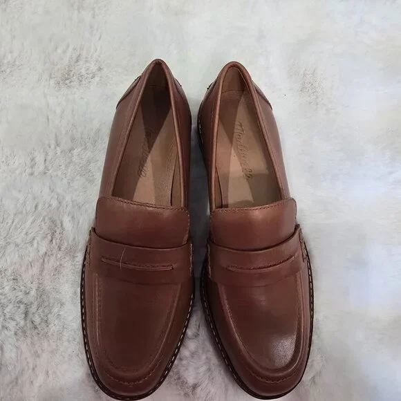 Madewell Corinne Lugsole Loafer NE526 Women's Sizes Dried Maple Leather Size 5.5 - Picture 7 of 8